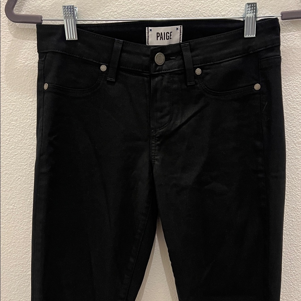 Paige Verdugo Ankle Zip black Skinny Jeans size 26 - Picture 4 of 13